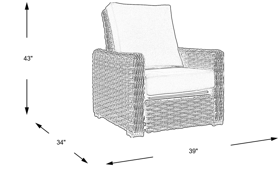Dimension Image. Please refer to the Dimension Tab on this page for dimension details.