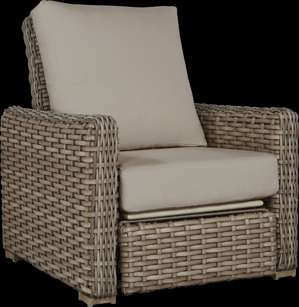 Siesta Key Driftwood Outdoor Recliner with Sand Cushions - Thumbnail - Image 1