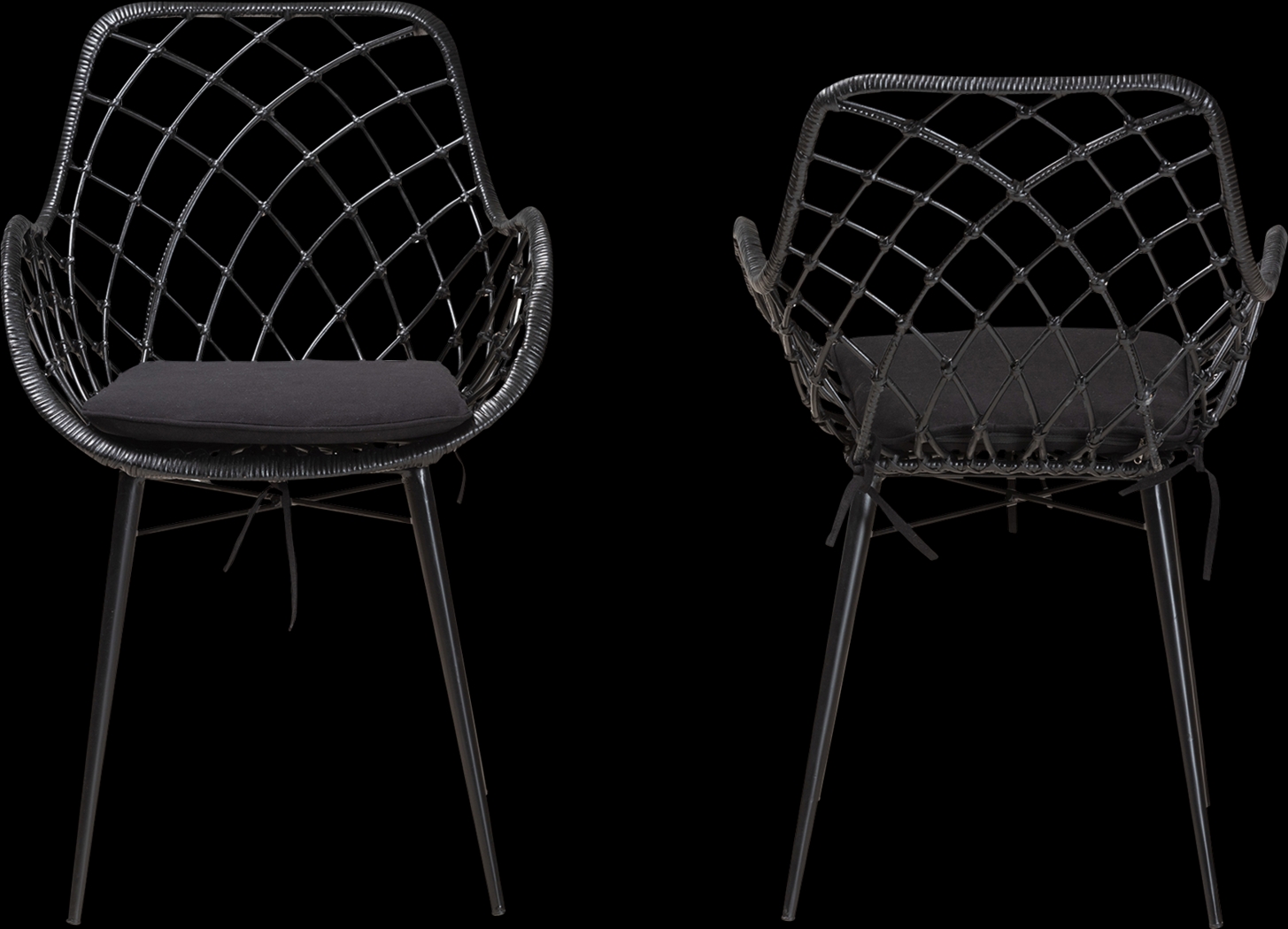 Sigourney Black Dining Chairs, Set of 2 - Thumbnail - Image 3