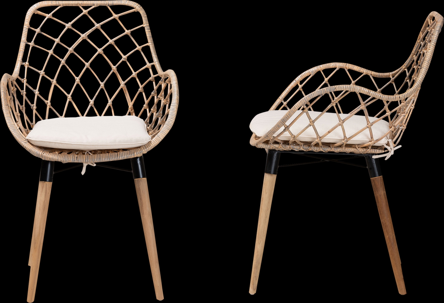 Sigourney Natural Dining Chair, Set of 2 - Thumbnail - Image 4