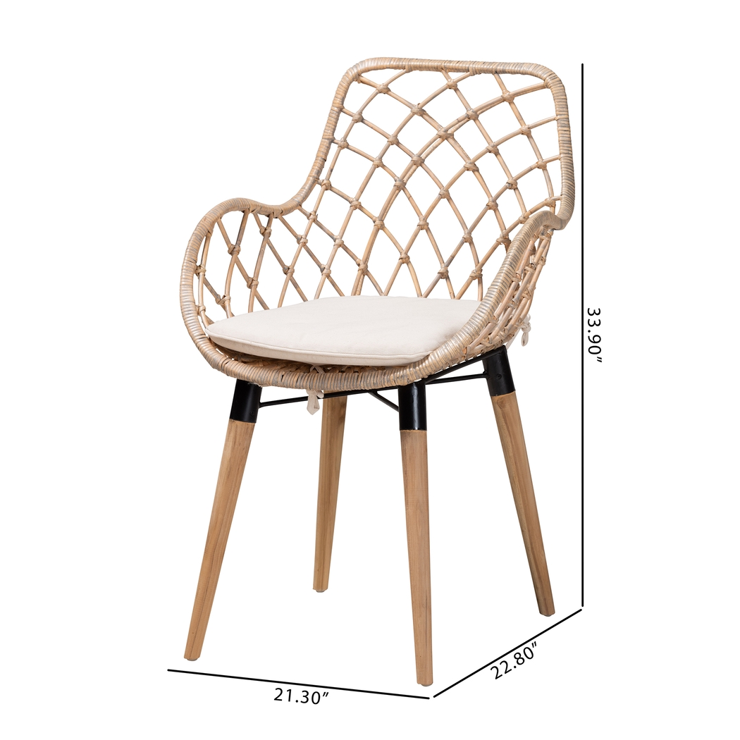 Sigourney Natural Dining Chair, Set of 2 - Thumbnail - Image 9