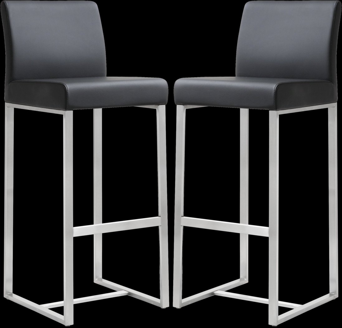 Silas Black Barstools (Set of 2) - Thumbnail - Image 1