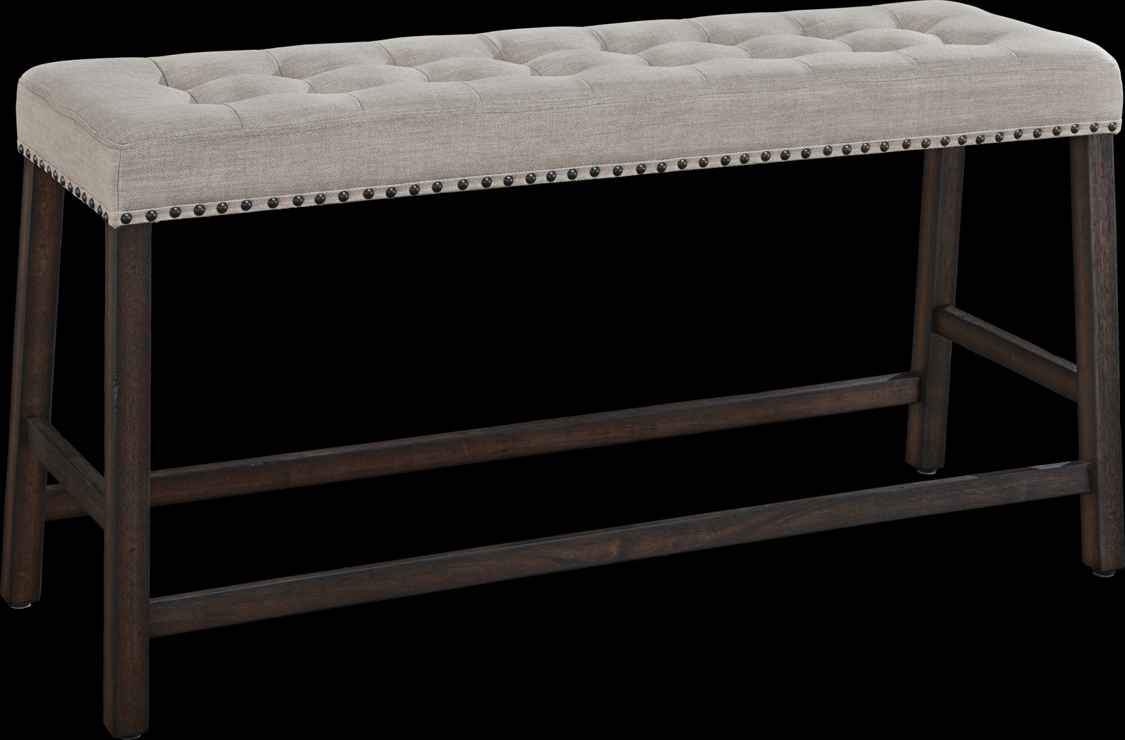 Silassie Brown Counter Height Bench - Thumbnail - Image 1