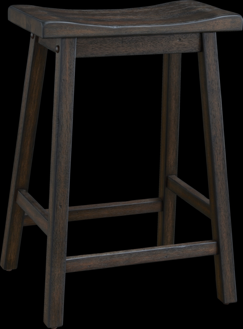 Silassie Brown Counter Stool, Set of 2 - Thumbnail - Image 2