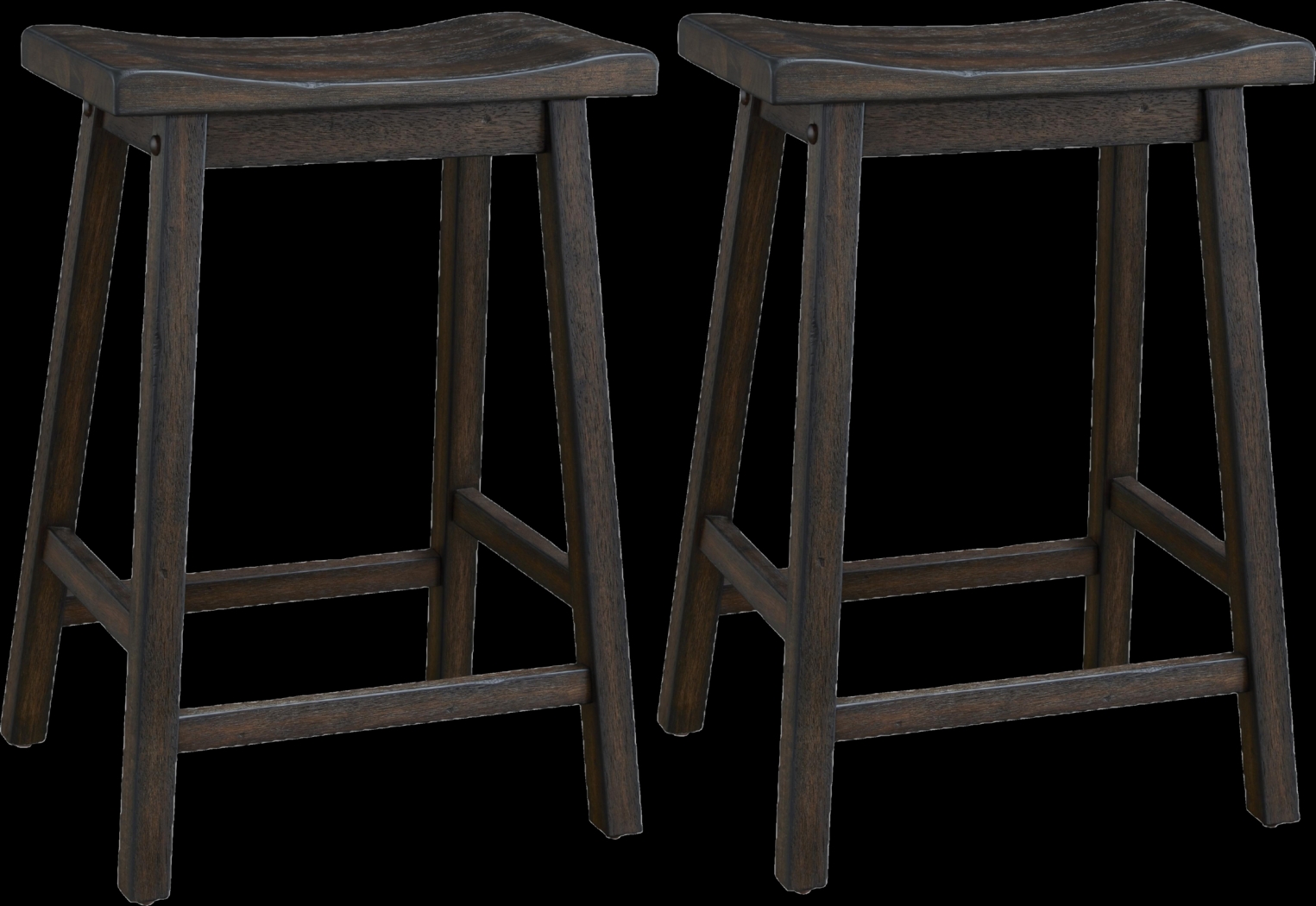 Silassie Brown Counter Stool, Set of 2 - Thumbnail - Image 1