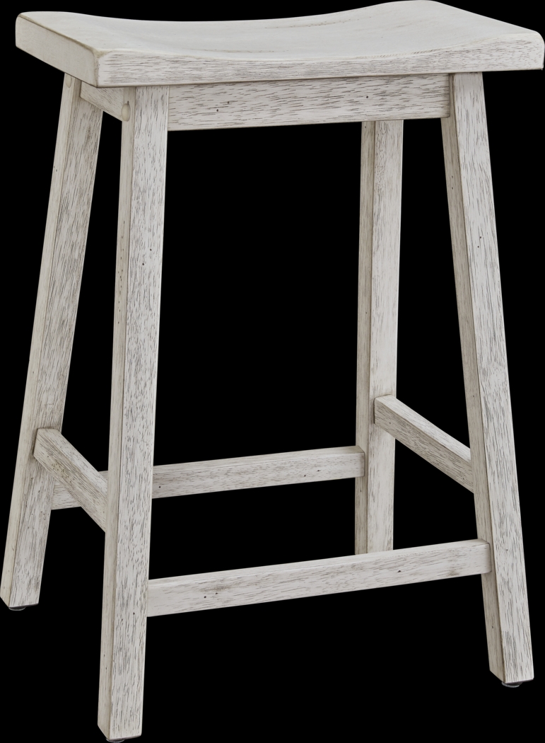 Silassie White Counter Stool, Set of 2 - Thumbnail - Image 2