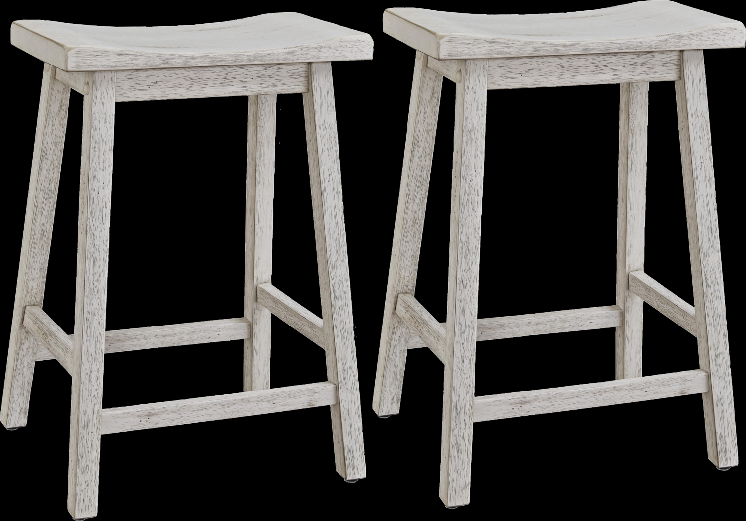 Silassie White Counter Stool, Set of 2 - Thumbnail - Image 1