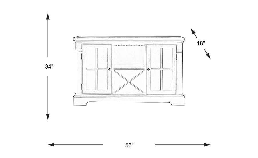 Dimension Image. Please refer to the Dimension Tab on this page for dimension details.