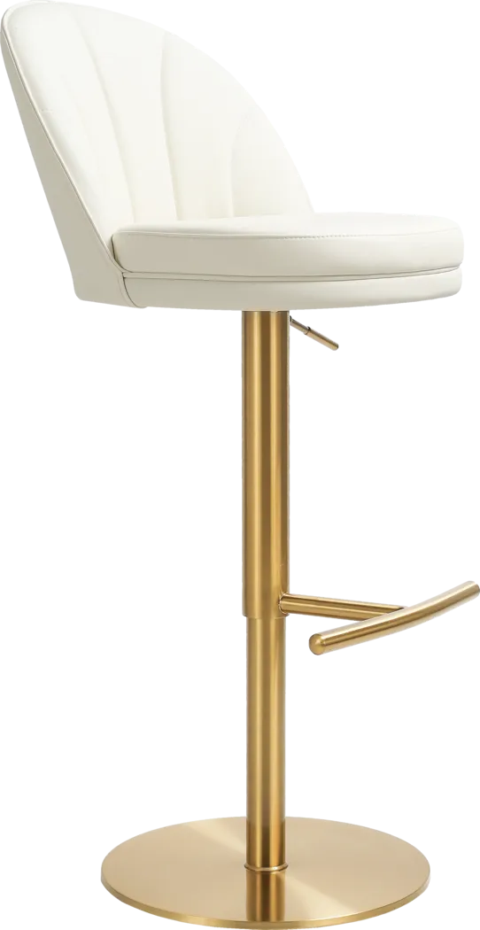 Silsbee Cream Swivel Barstool - Thumbnail - Image 1