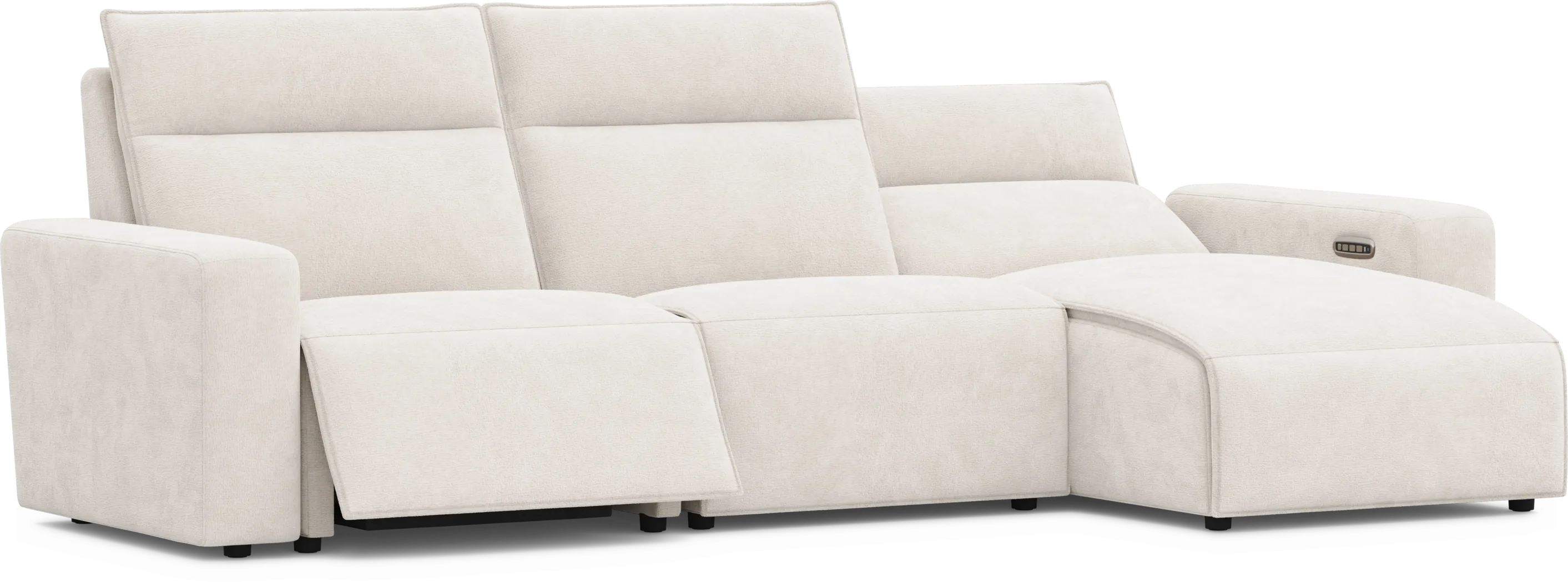 Silver 3 Pc Dual Power Reclining ModularTwo - Thumbnail - Image 1