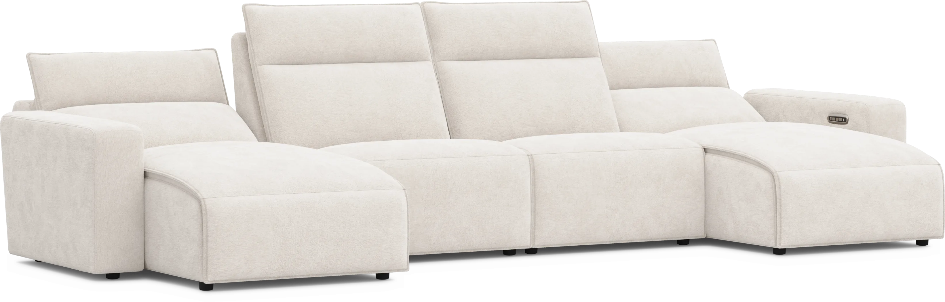 Silver 4 Pc Dual Power Reclining ModularTwo - Thumbnail - Image 1