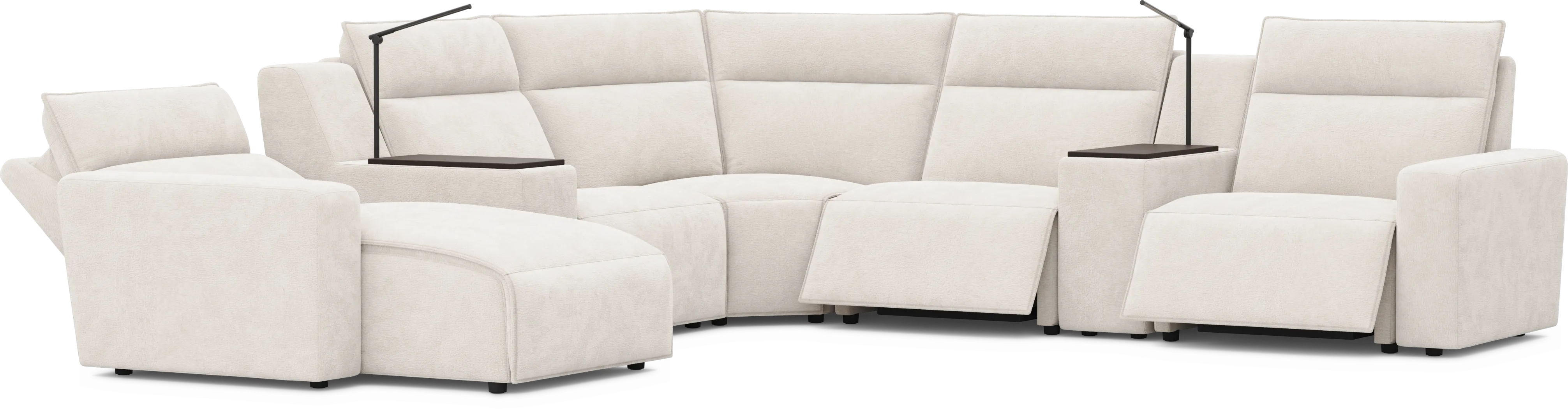 Silver 7 Pc Dual Power Reclining ModularTwo - Thumbnail - Image 1