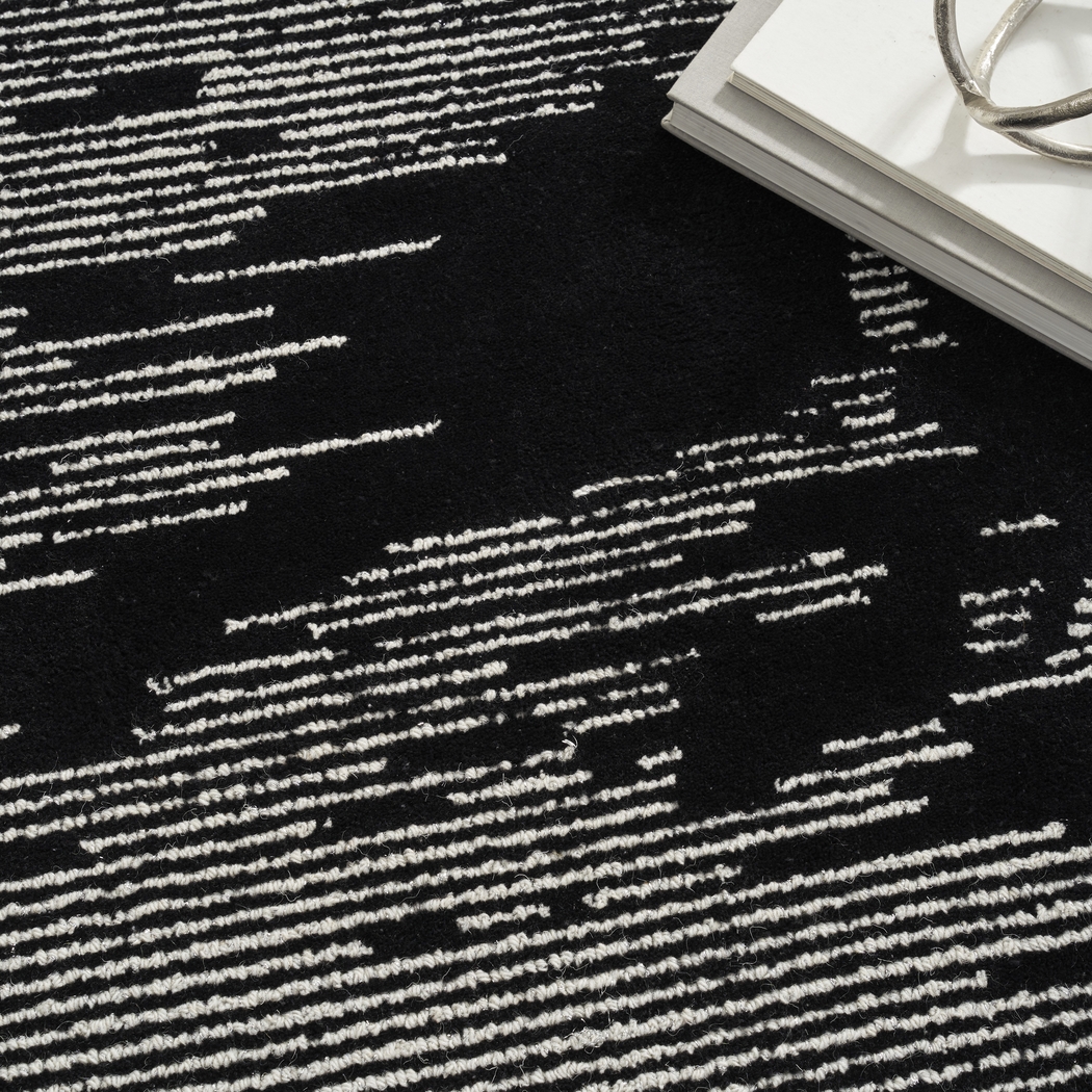 Silver Falls Black 7'9" x 9'9" Rug - Thumbnail - Image 7