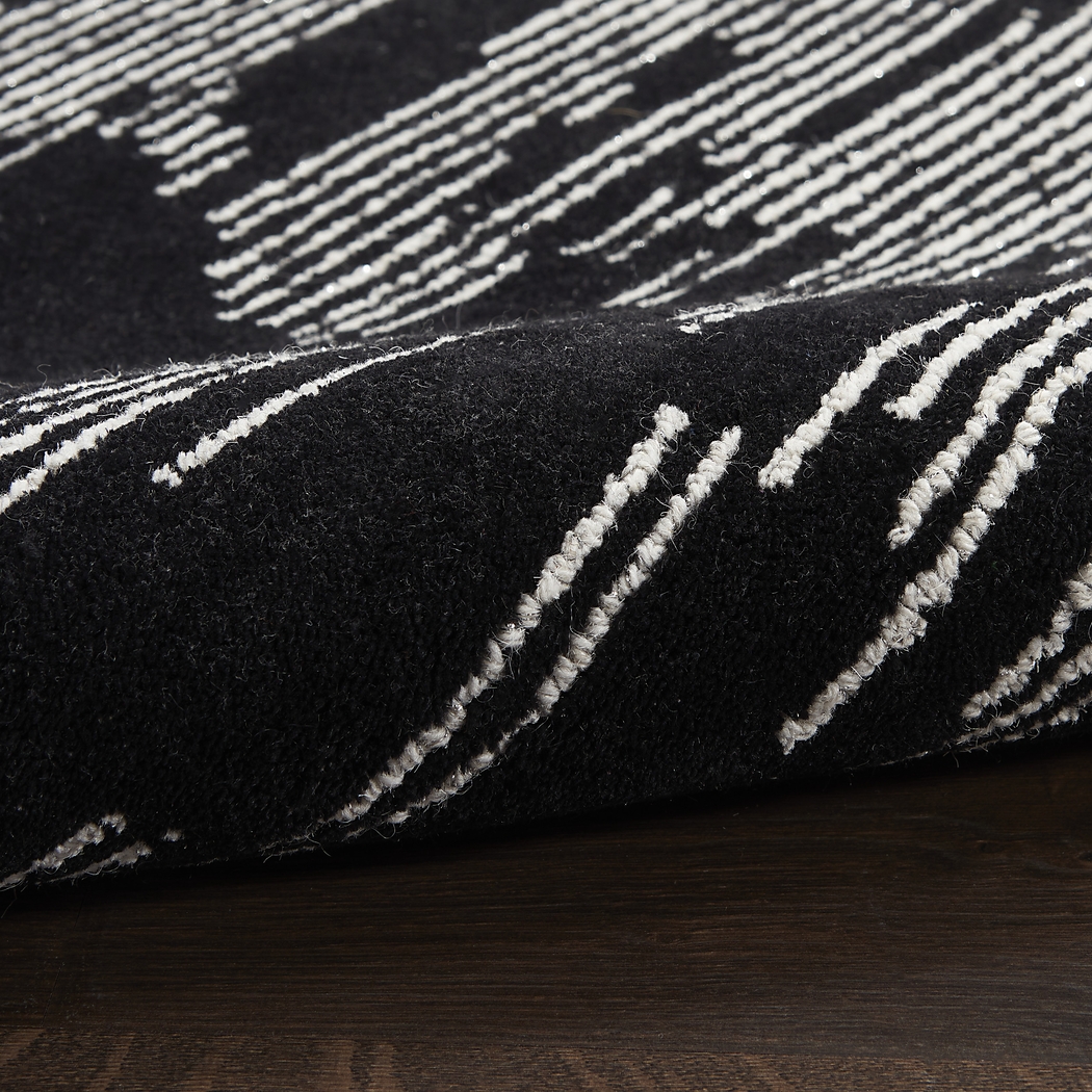 Silver Falls Black 8'6" x 11'6" Rug - Thumbnail - Image 3