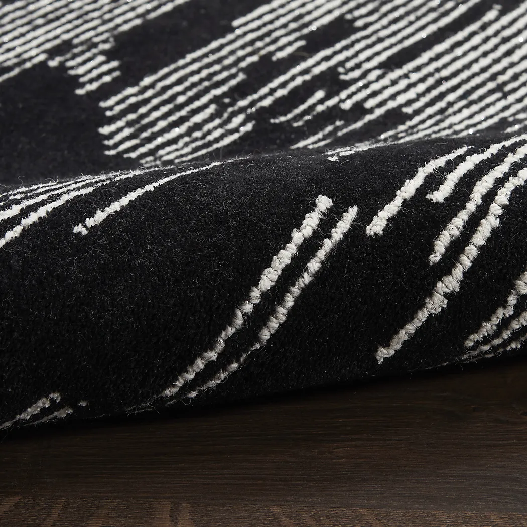 Silver Falls Black 9'9 x 13'9 Rug - Thumbnail - Image 3