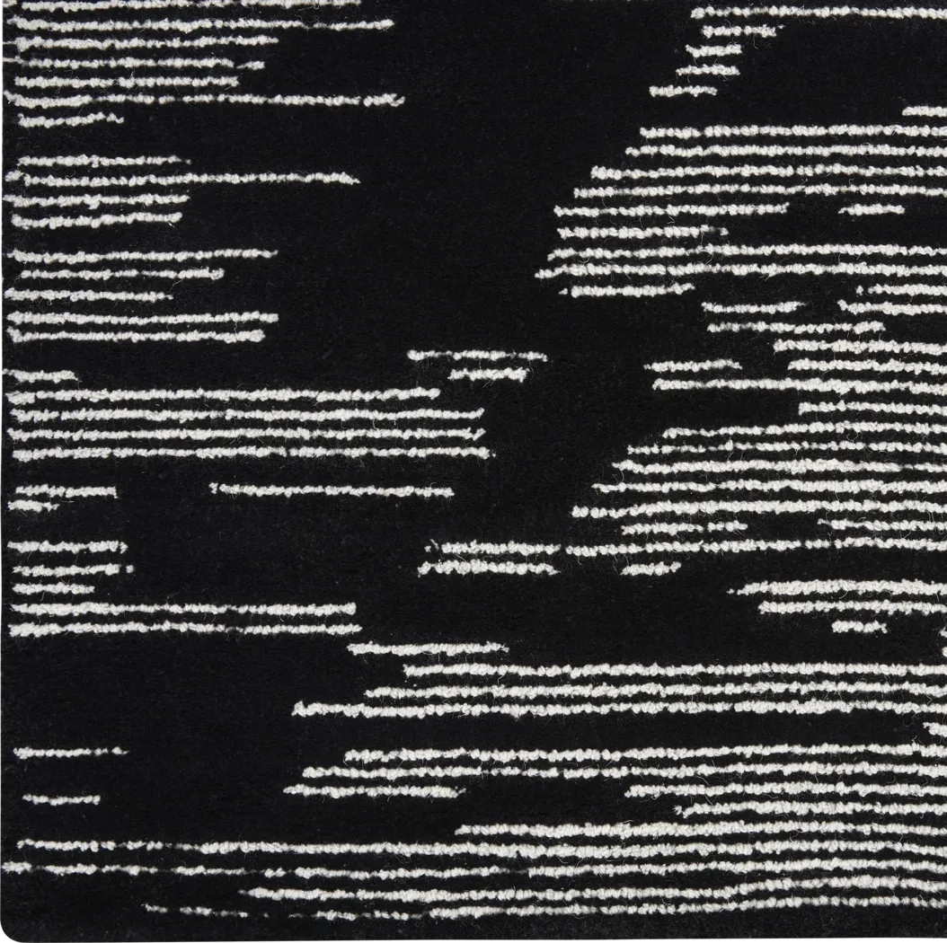 Silver Falls Black 9'9 x 13'9 Rug - Thumbnail - Image 4