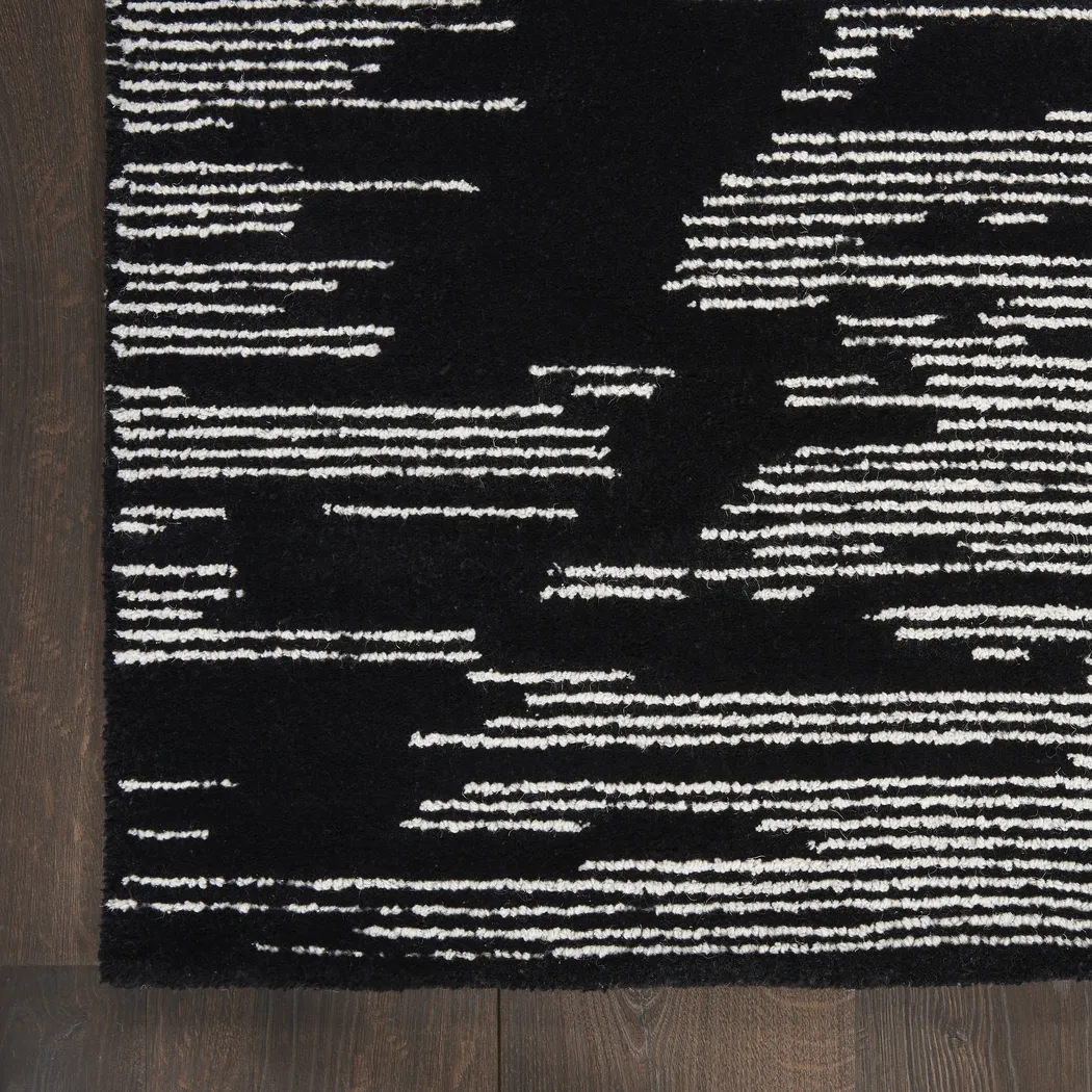 Silver Falls Black 9'9 x 13'9 Rug - Thumbnail - Image 5