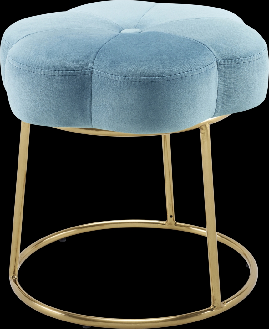 Silver Lane Blue Vanity Stool - Thumbnail - Image 1