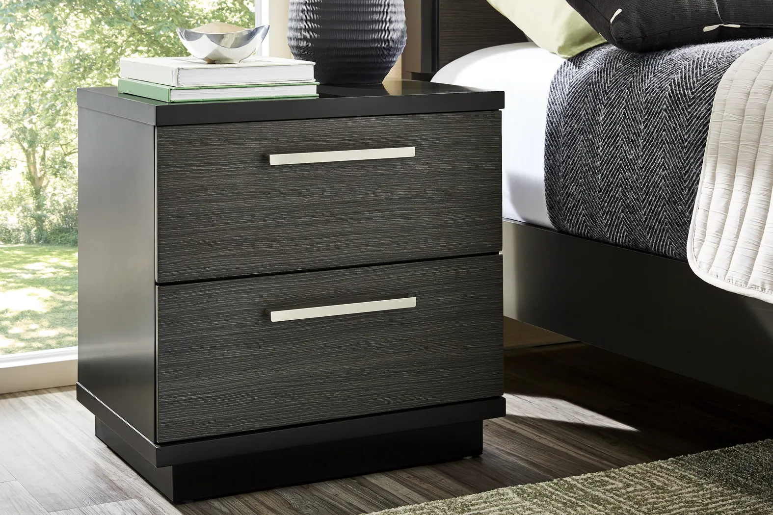 Silverchase Dark Brown Nightstand - Thumbnail - Image 2