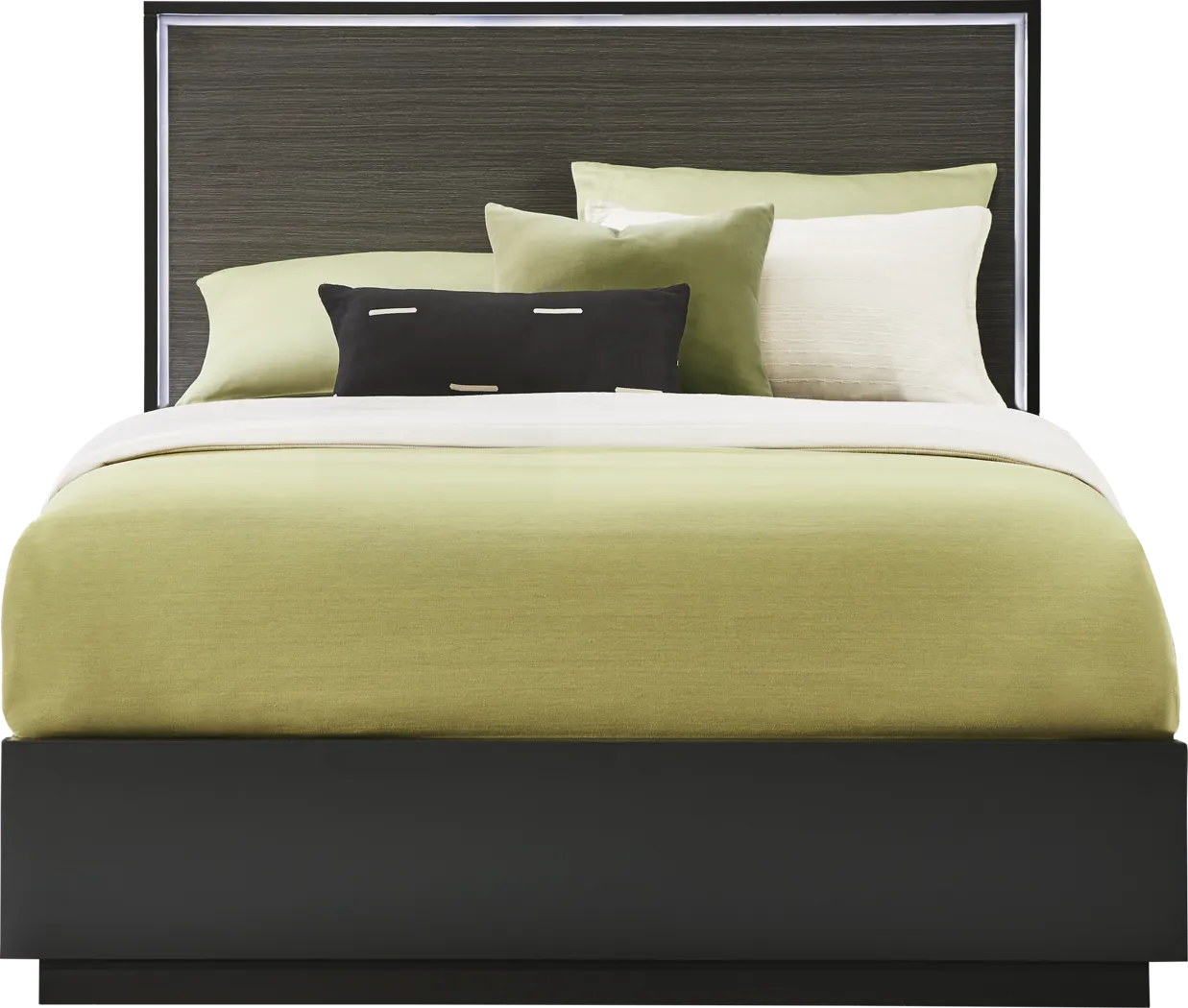 Silverchase Dark Brown Queen Panel Bed - Thumbnail - Image 1