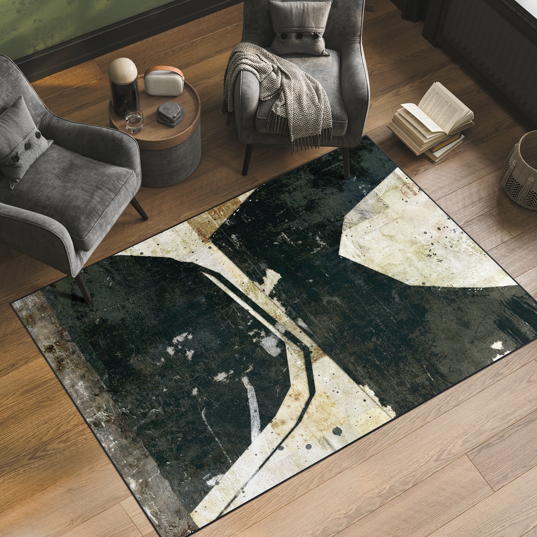 Silverhill Black 5' x 7'7 Rug - Thumbnail - Image 2