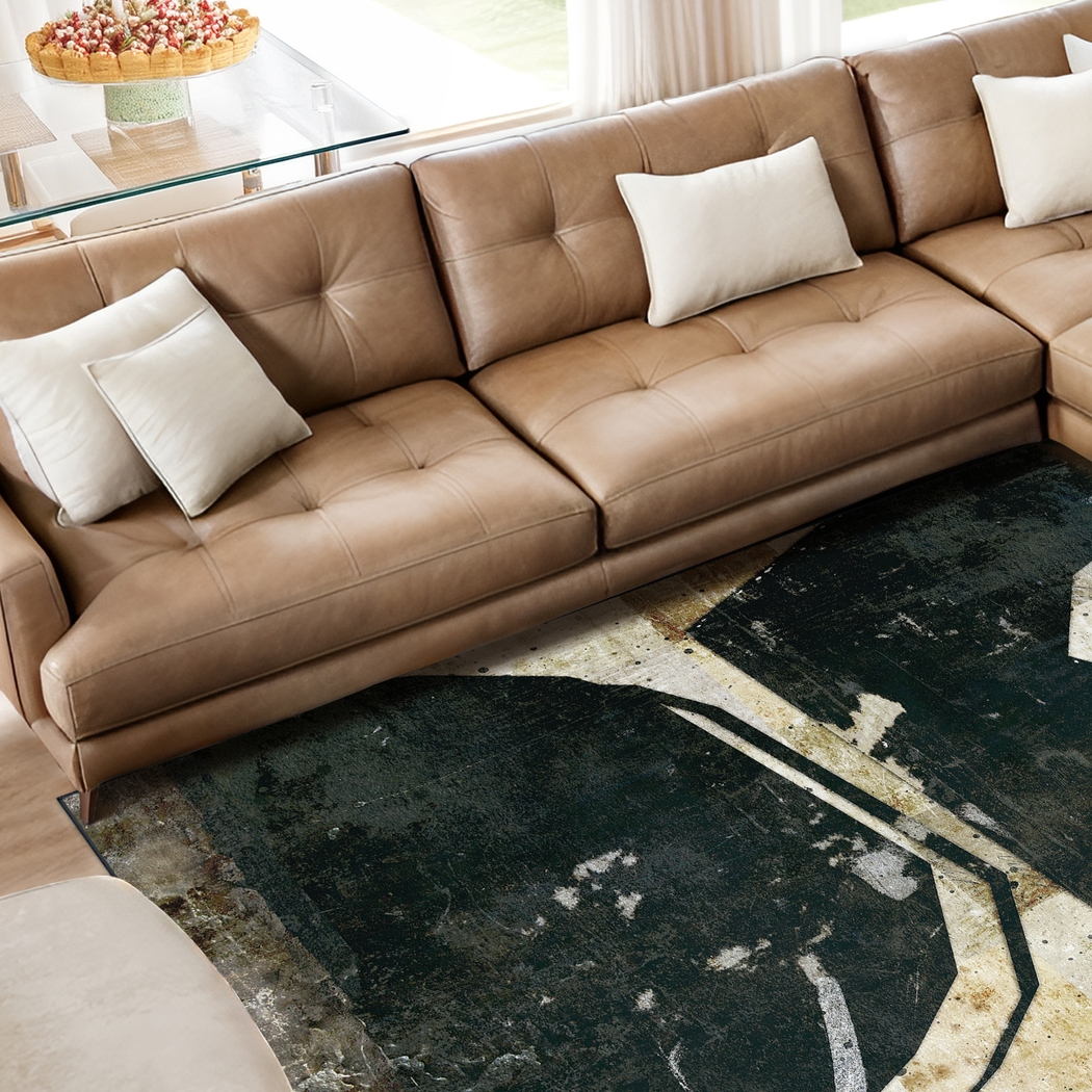 Silverhill Black 5' x 7'7 Rug - Thumbnail - Image 3