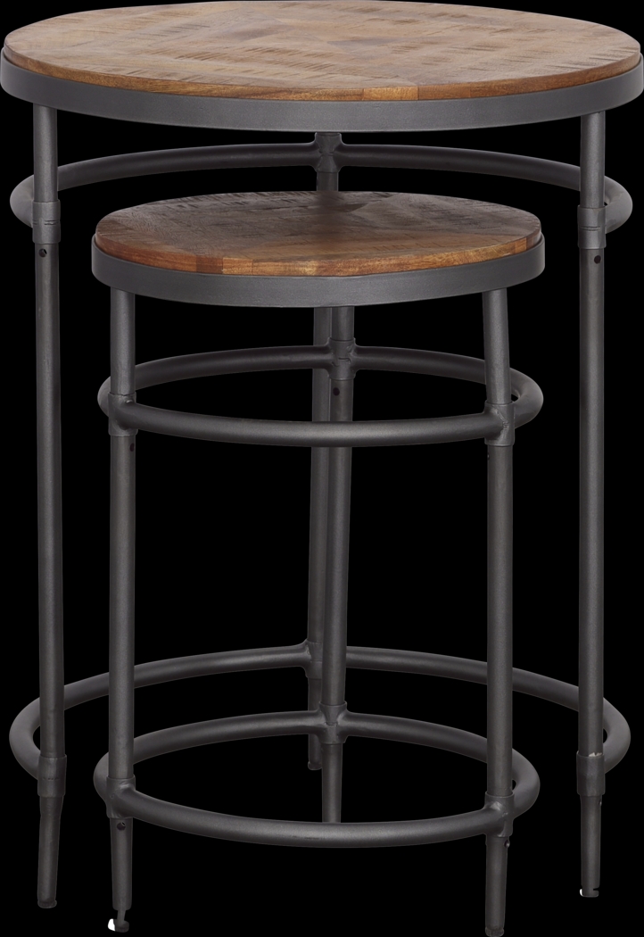 Silverway Brown Nesting Tables, Set of 2 - Thumbnail - Image 3