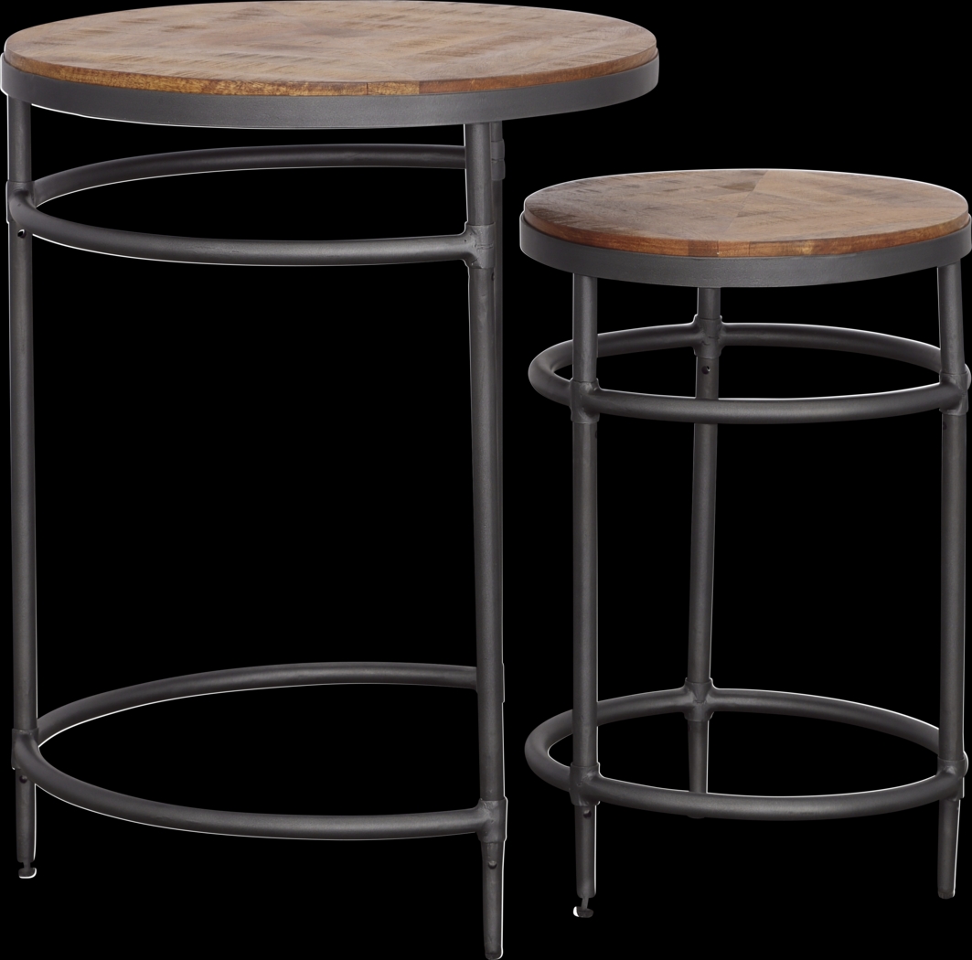 Silverway Brown Nesting Tables, Set of 2 - Thumbnail - Image 4