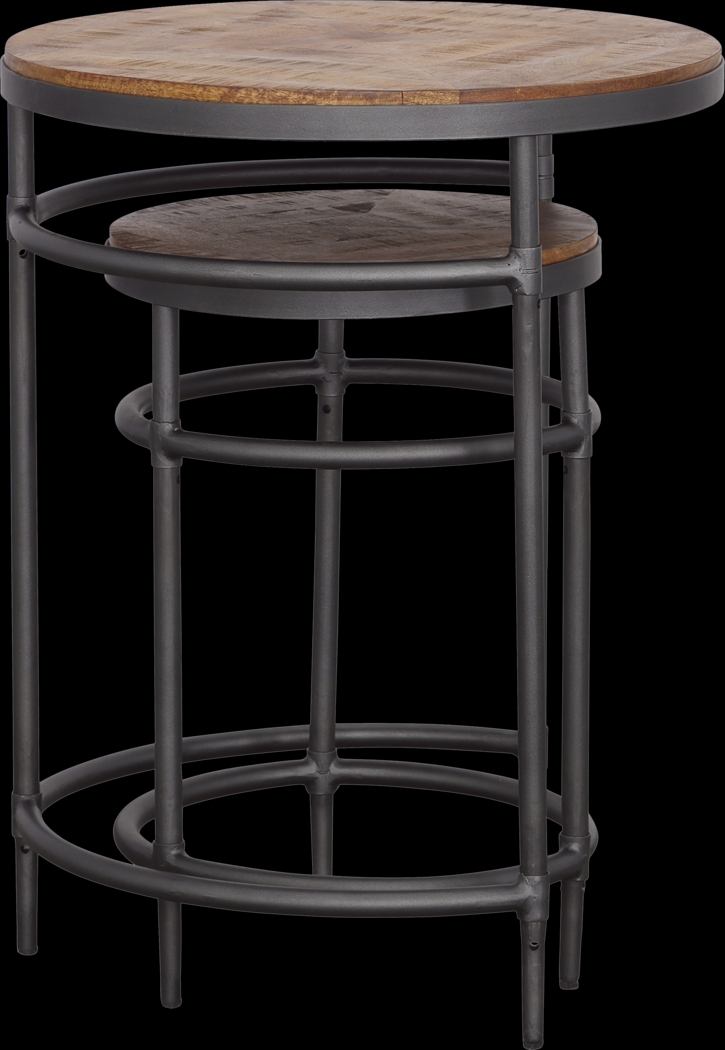 Silverway Brown Nesting Tables, Set of 2 - Thumbnail - Image 5