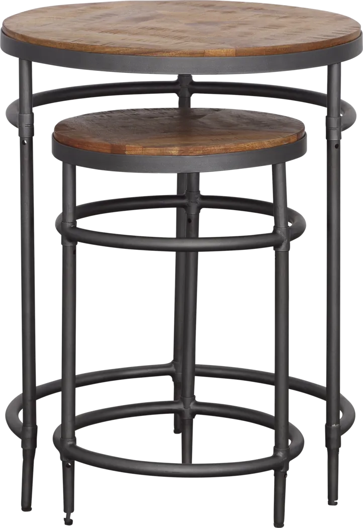 Silverway Brown Nesting Tables, Set of 2 - Thumbnail - Image 3
