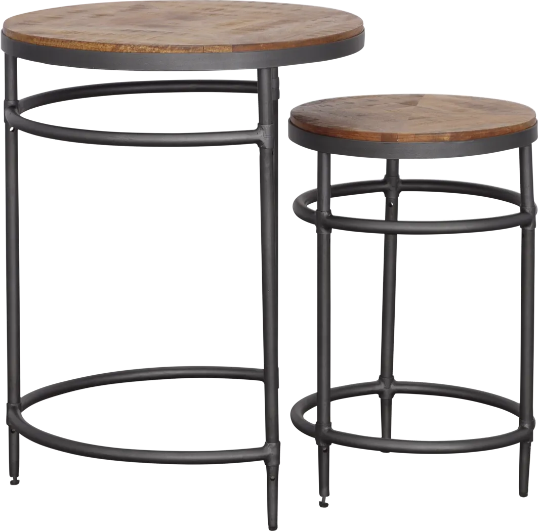 Silverway Brown Nesting Tables, Set of 2 - Thumbnail - Image 4