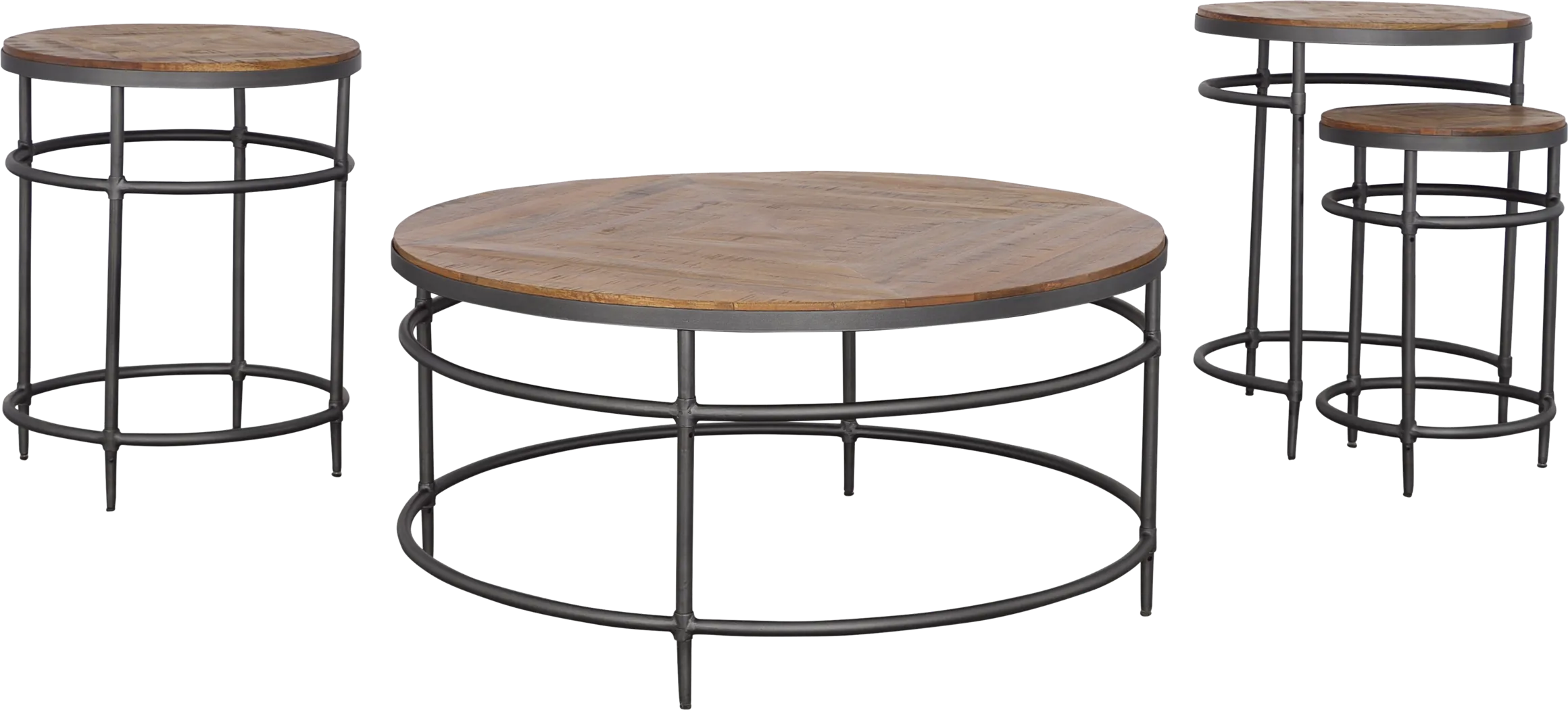 Silverway Brown Nesting Tables, Set of 2 - Thumbnail - Image 7