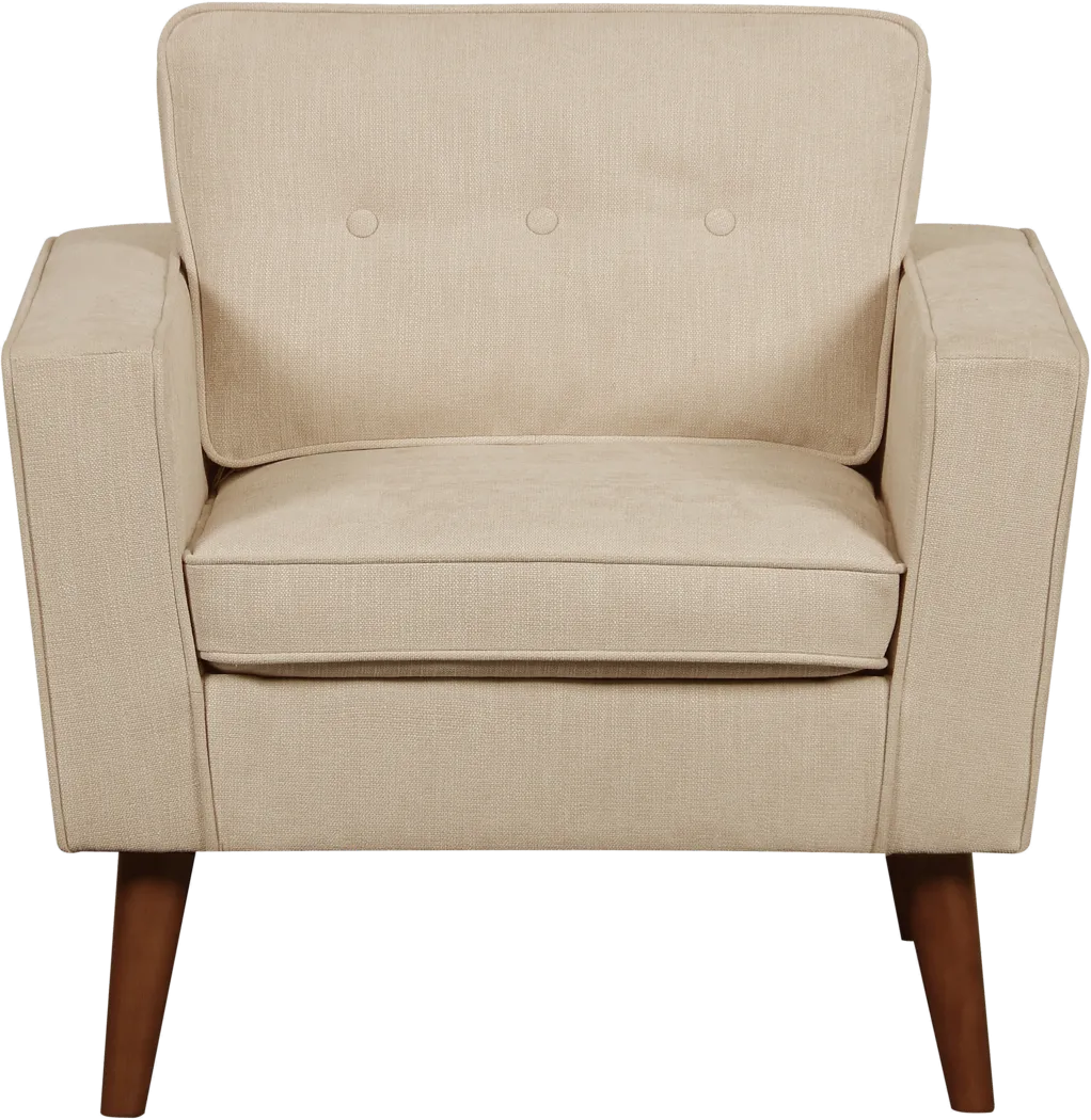 Silvia Beige Accent Chair - Thumbnail - Image 1