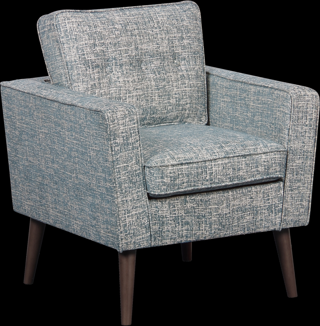 Silvia Blue Accent Chair - Thumbnail - Image 1
