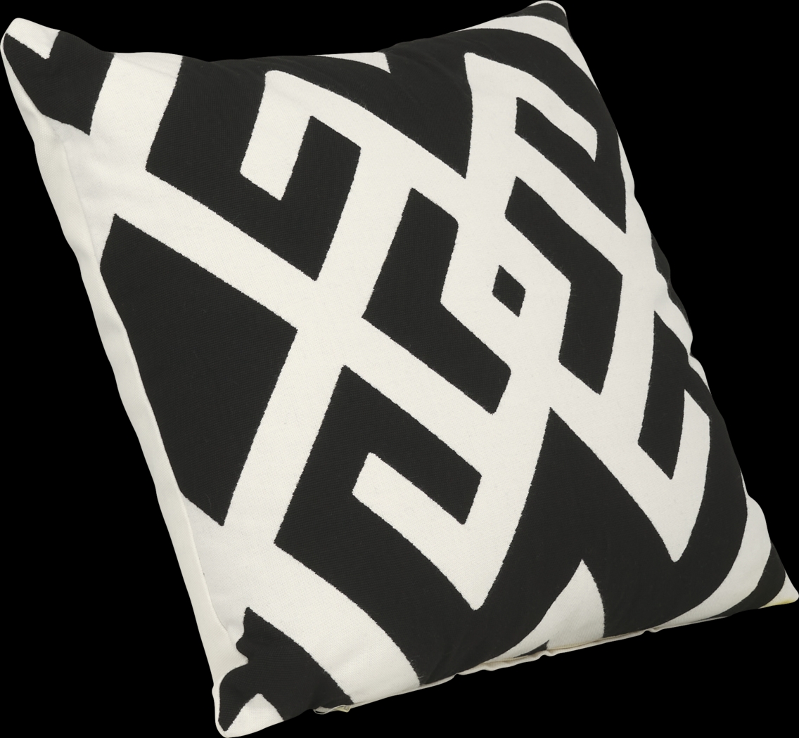 Sassandra Black Indoor/Outdoor Accent Pillow, Set of 2 - Thumbnail - Image 2