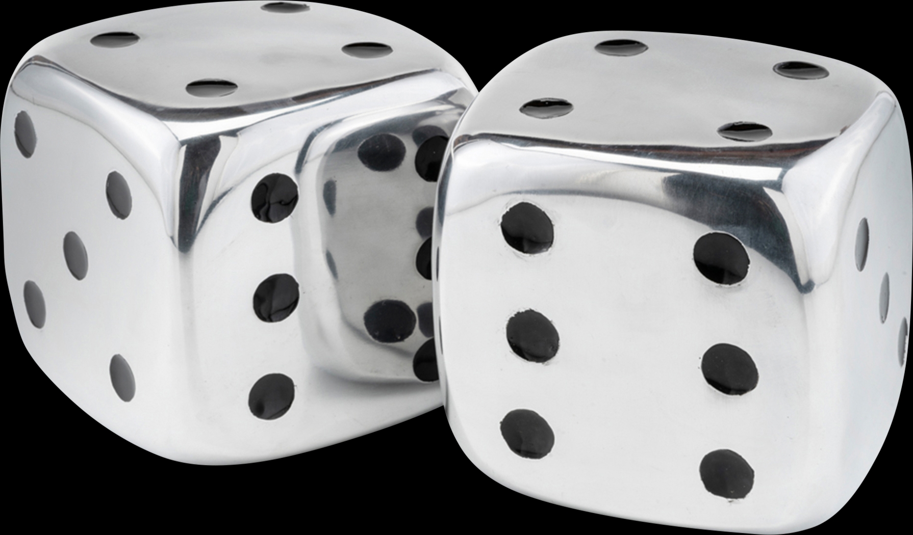 Simmerhorn Silver Dice, Set of 2 - Thumbnail - Image 1