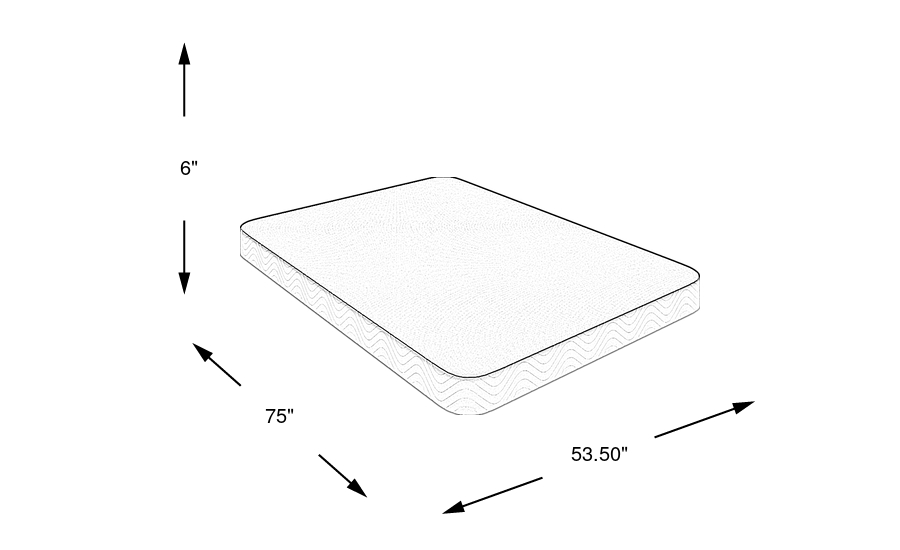 Dimension Image. Please refer to the Dimension Tab on this page for dimension details.