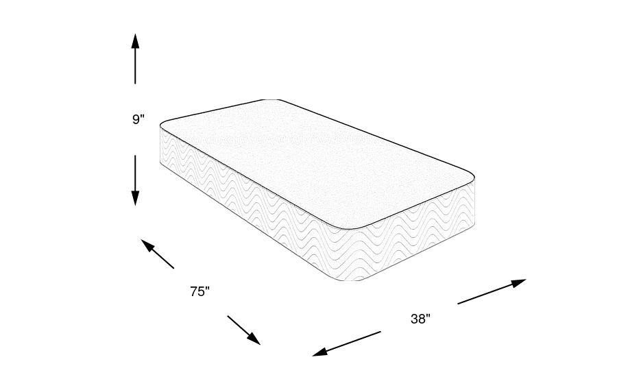 Dimension Image. Please refer to the Dimension Tab on this page for dimension details.