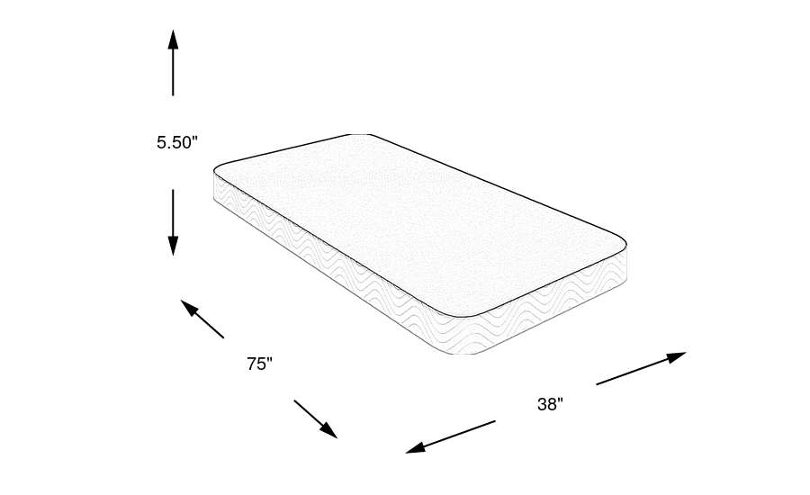 Dimension Image. Please refer to the Dimension Tab on this page for dimension details.