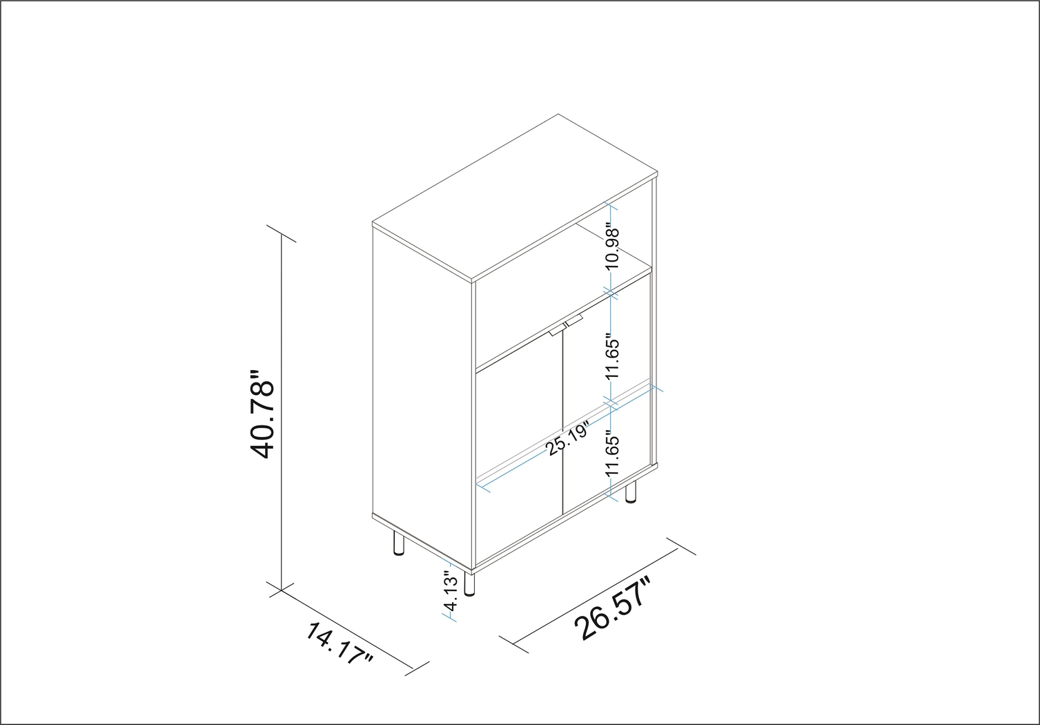 Simpao White Accent Cabinet - Thumbnail - Image 8