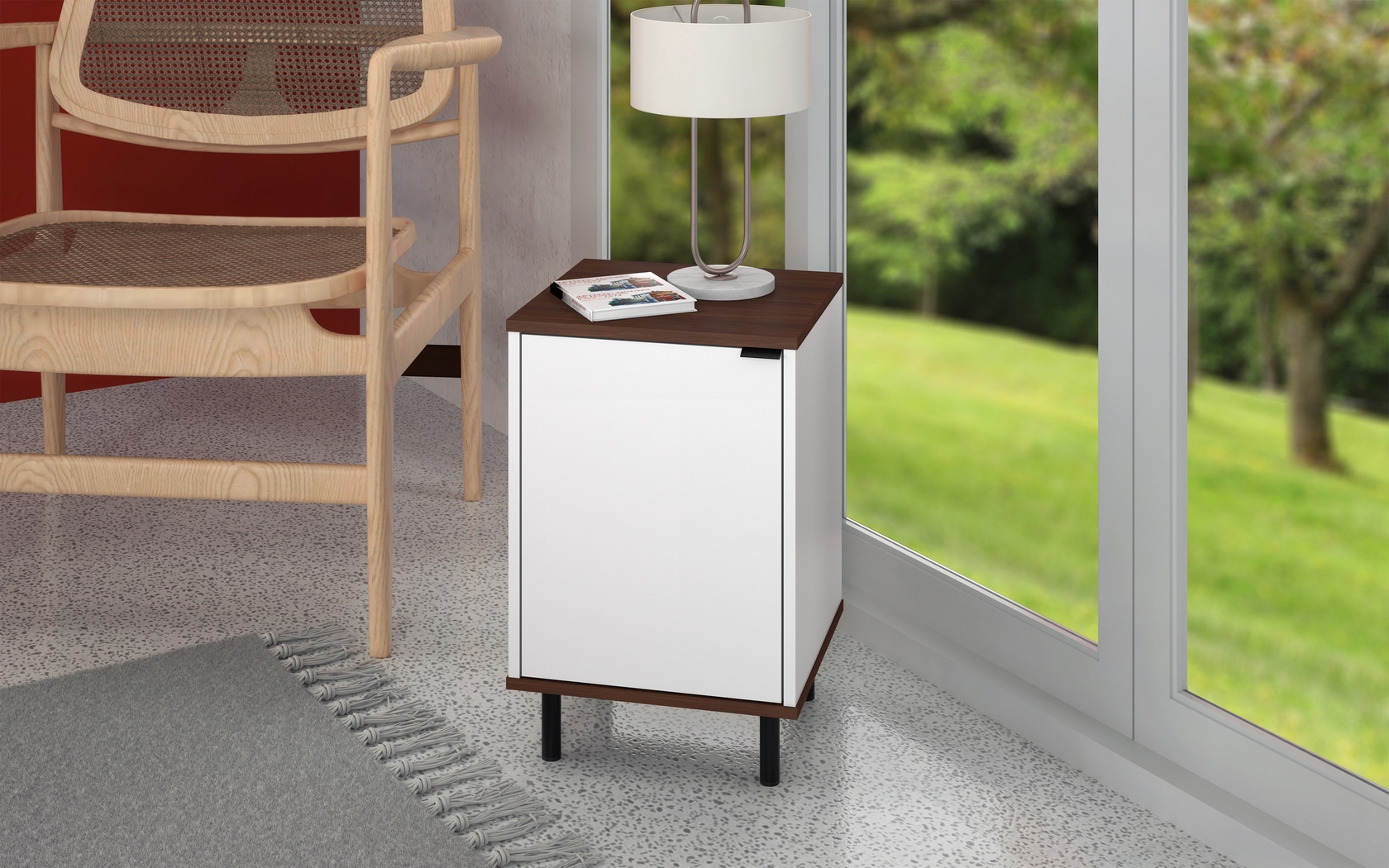 Simpao White End Table - Thumbnail - Image 7