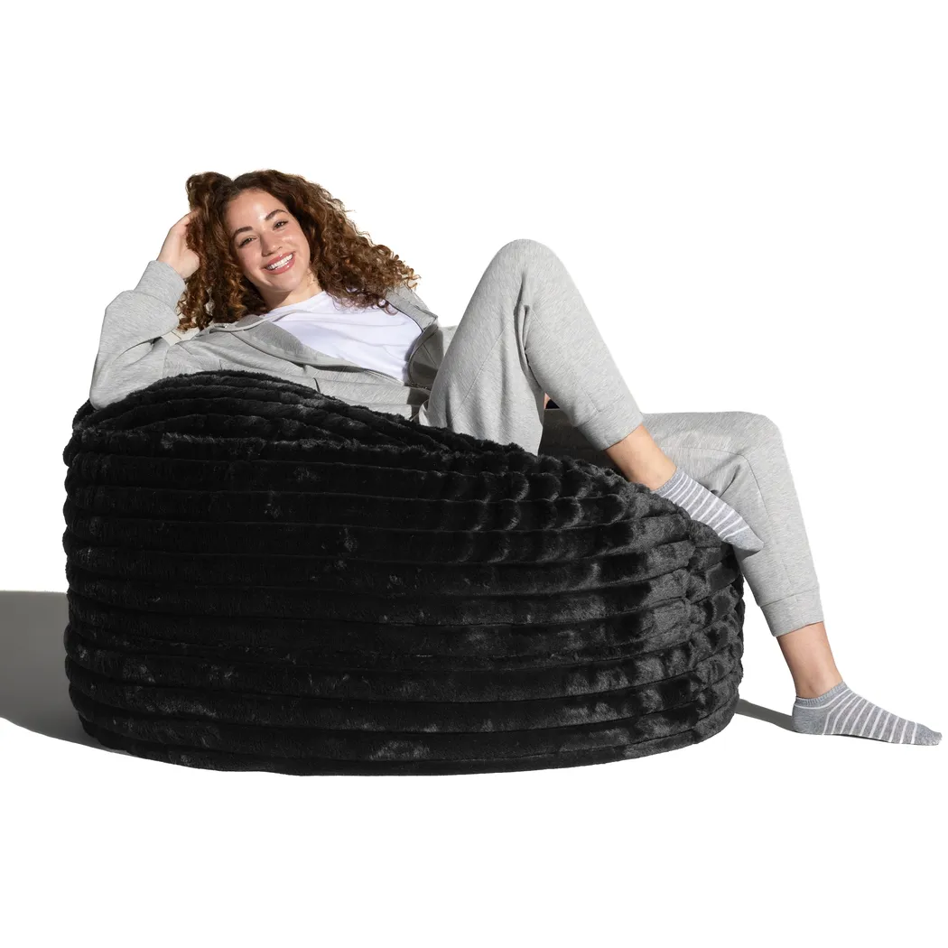 Sinepa Black Large Bean Bag Chair - Thumbnail - Image 3