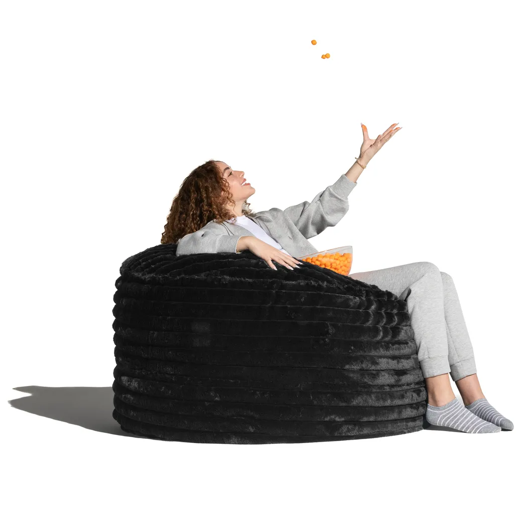 Sinepa Black Large Bean Bag Chair - Thumbnail - Image 4