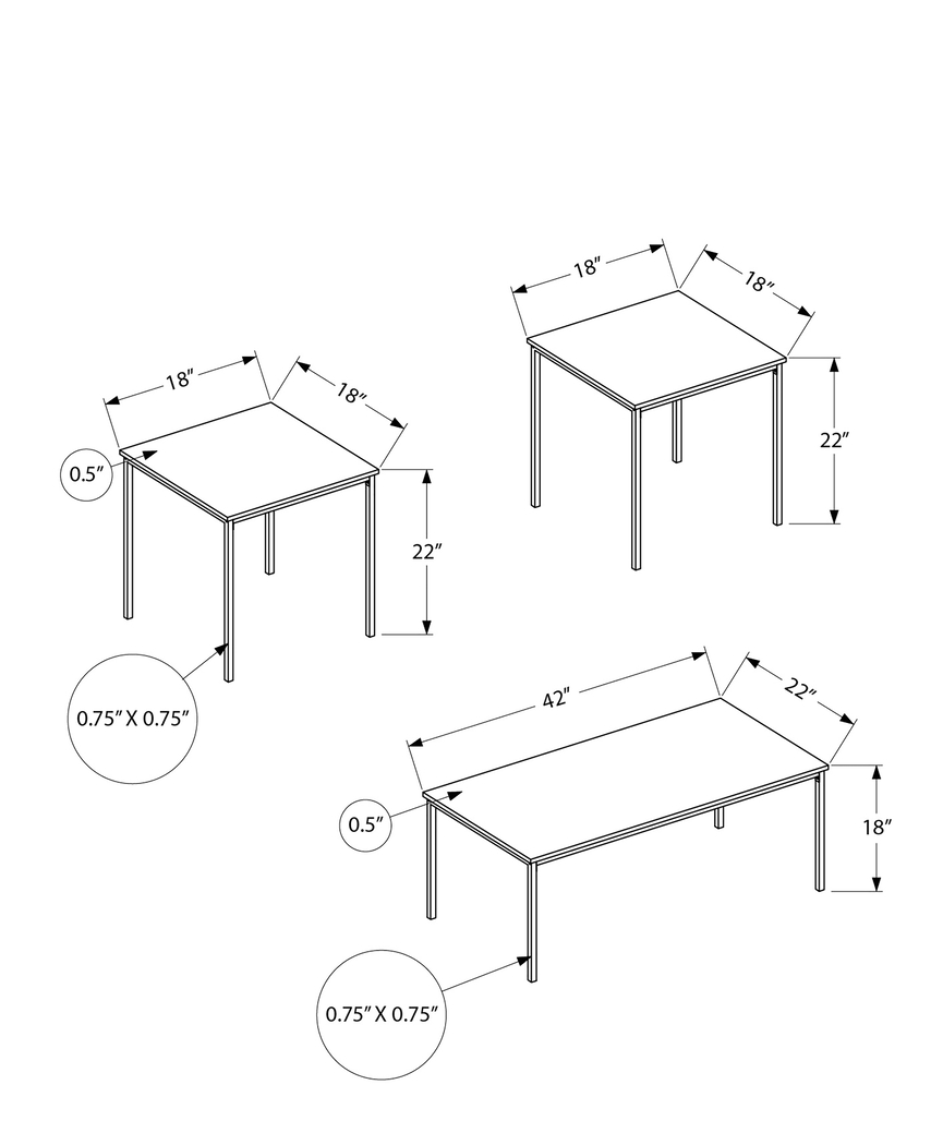 Singletary Gray Occasional Table Set - Thumbnail - Image 4