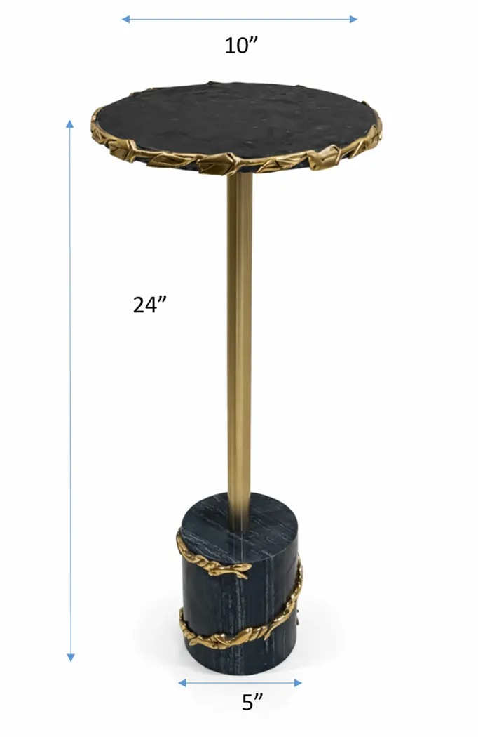 Sisazi Gold/Black Accent Table - Thumbnail - Image 7