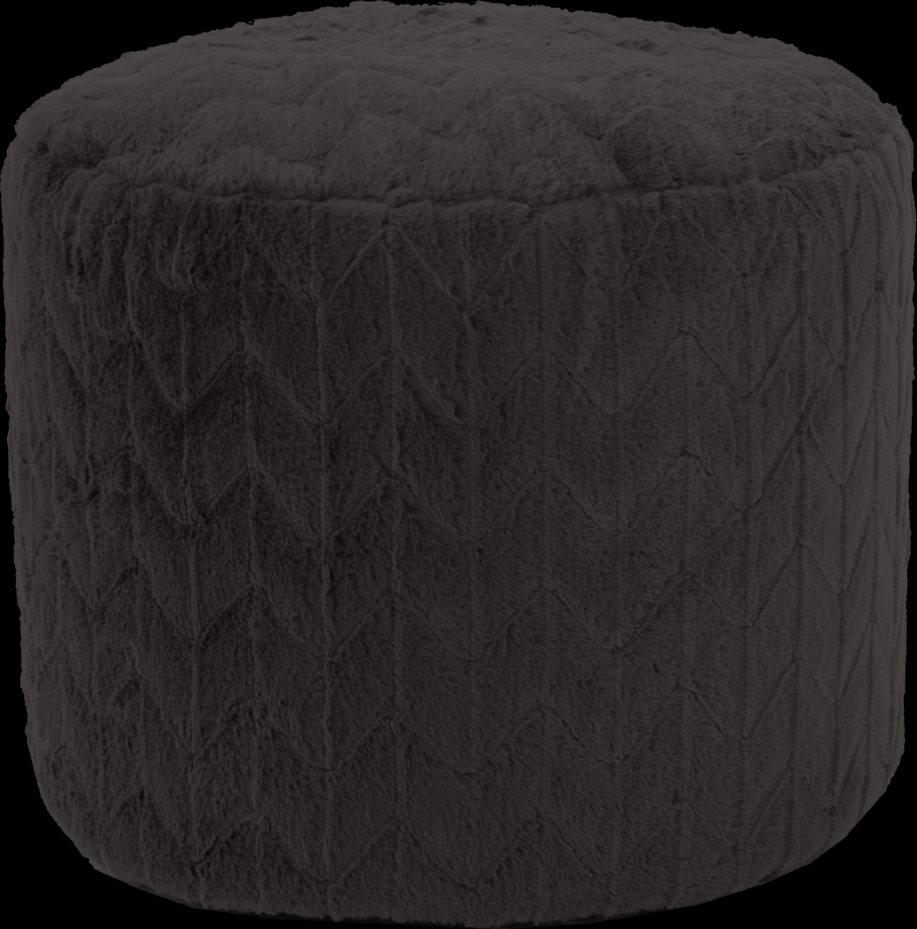 Sishane Brown Tall Pouf - Thumbnail - Image 1