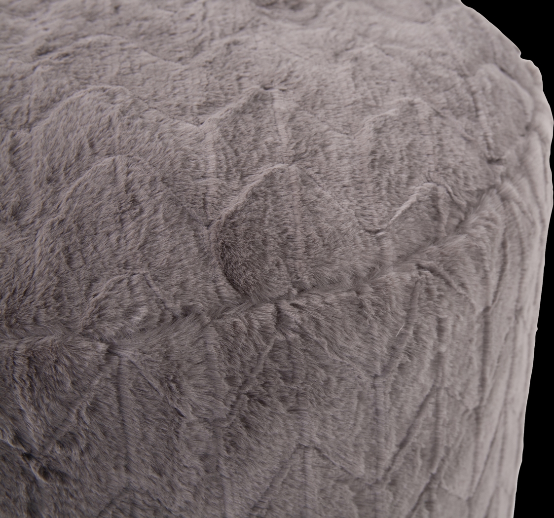 Sishane Gray Foot Pouf - Thumbnail - Image 2