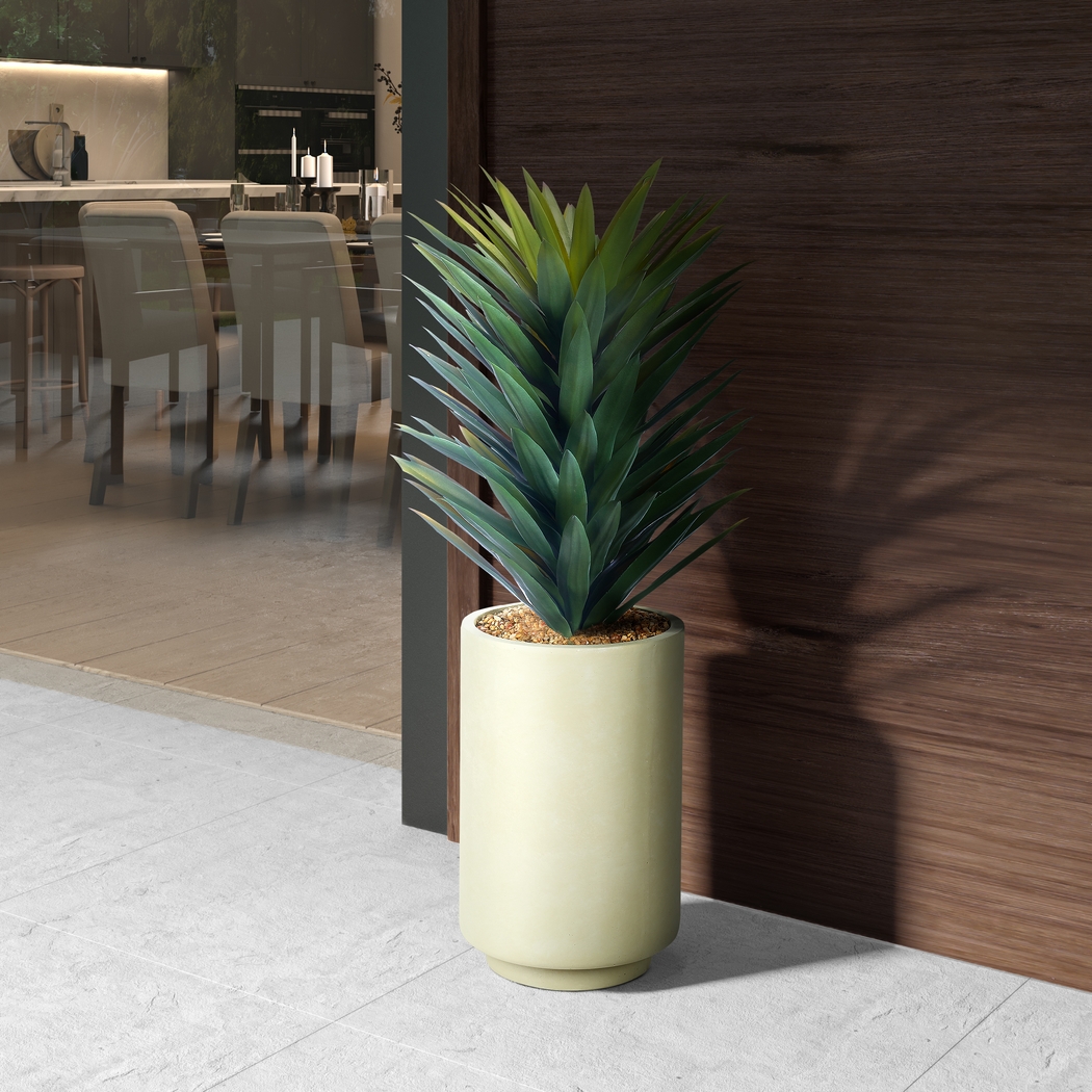 Sissa Green 38 in. in UV Artificial Agave Plant in Beige Planter - Thumbnail - Image 2
