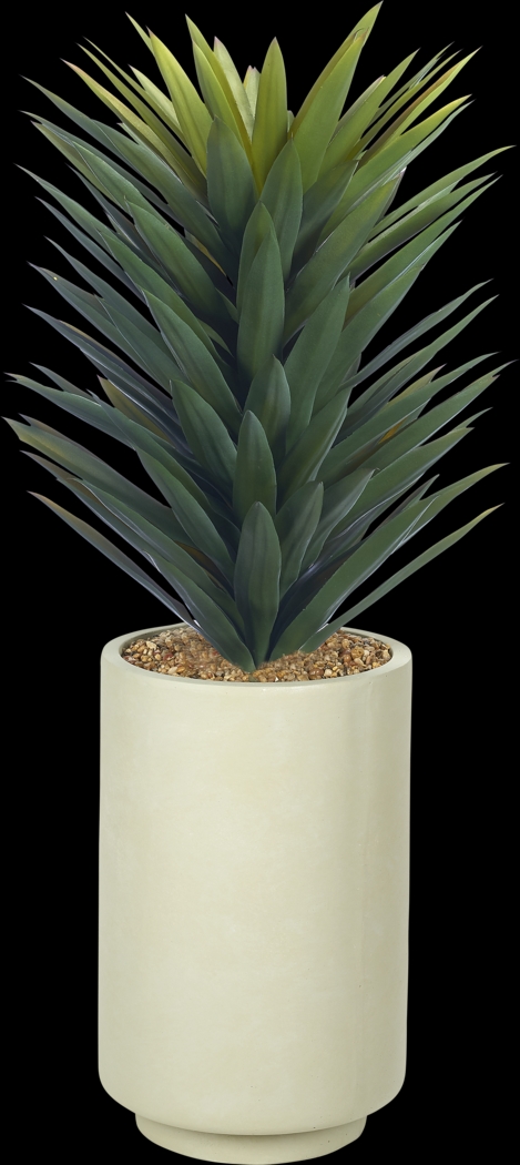 Sissa Green 38 in. in UV Artificial Agave Plant in Beige Planter - Thumbnail - Image 1