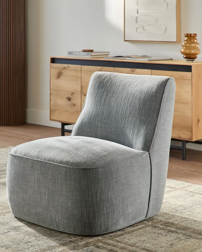 Siyanda Gray Accent Chair - Thumbnail - Image 2
